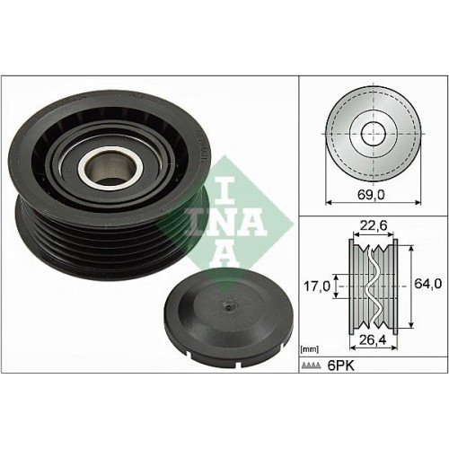 INA 532 0160 10 Deflection / Guide Pulley MERCEDES 059 903 341 A
