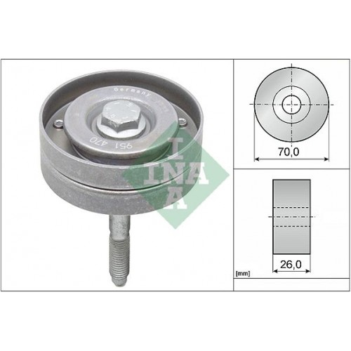 INA 532 0596 10 Deflection / Guide Pulley Volkswagen 03C 145 276 B