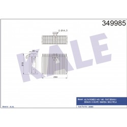 Evaporator FIAT OEM 46722673 Evaporator FIAT OEM 46722673