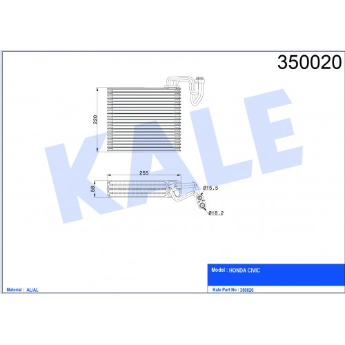 Evaporator HONDA OEM 80215S5DG01