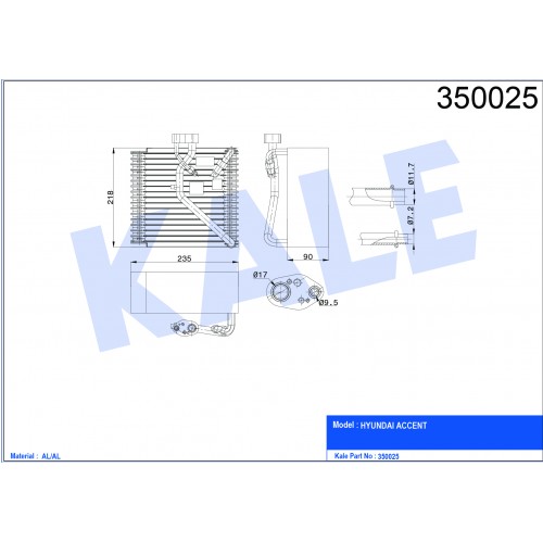 Evaporator HYUNDAI OEM 9760922000