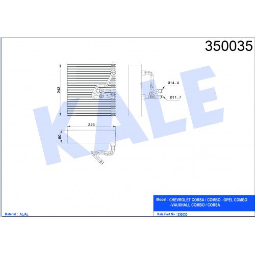 Evaporator OPEL OEM 90535096