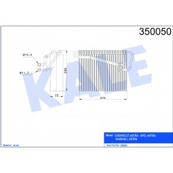 Evaporator OPEL OEM 9118965 Evaporator OPEL OEM 9118965