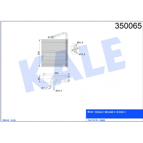 Evaporator RENAULT OEM 7701207874