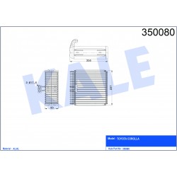 Evaporator TOYOTA OEM 8850112410 Evaporator TOYOTA OEM 8850112410