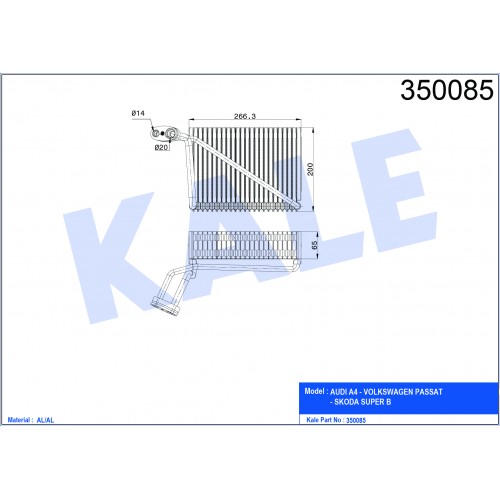 Evaporator VW OEM 8D1820103D