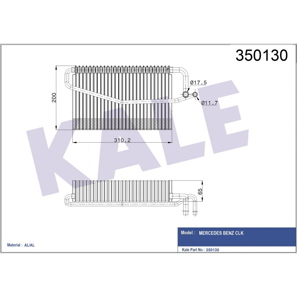 Evaporator MERCEDES OEM A2098300158 Real OEM Parts