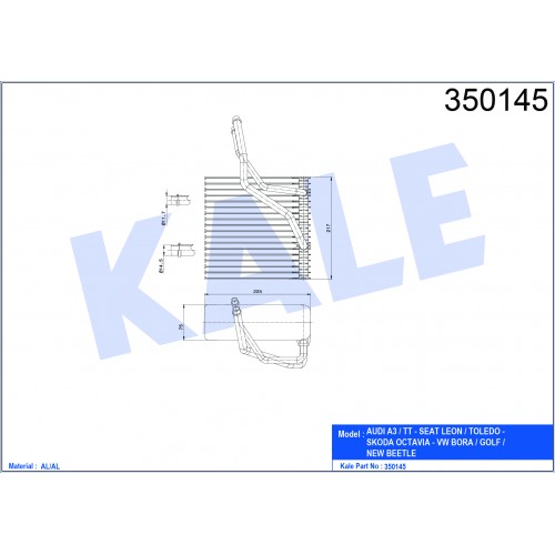 Evaporator VW OEM 1J1820103A