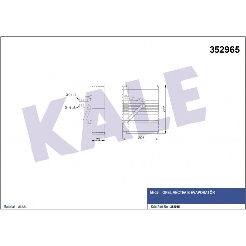 Evaporator OPEL OEM 9118447