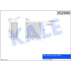 Evaporator FIAT OEM 7079654