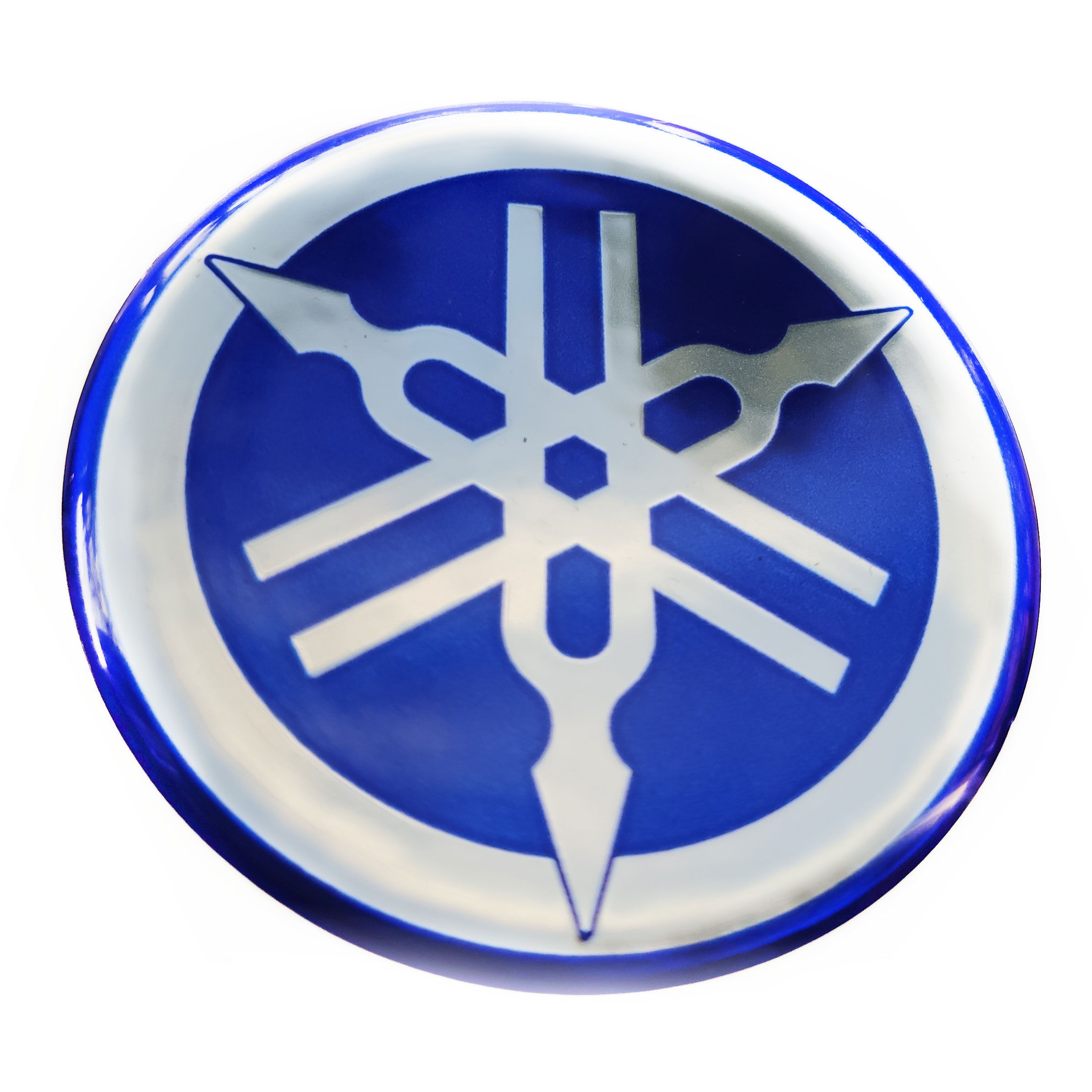 Rundes Yamaha-Emblem-Logo-Abzeichen (blau)Rundes Yamaha-Emblem-Logo-Abzeichen (blau)  