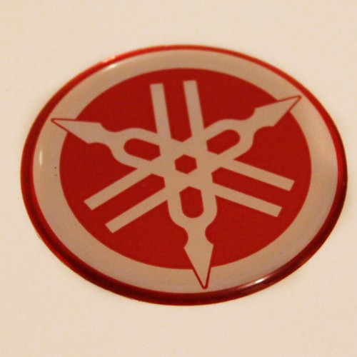 Yamaha Round Emblem Logo Badge (Red)